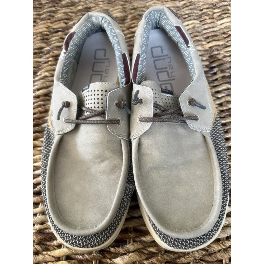 Hey Dude Welsh Grip Sand Mens 12 Tan Brown Slip On Loafer Casual Shoes EU45
